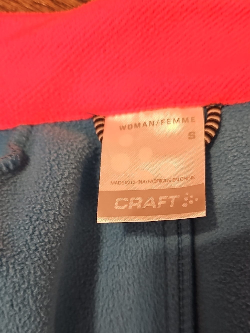 Craft Teal-Blue Women's Zip-Up Active Jacket with Neon Orange Pink Zipper - Picture 2 of 6